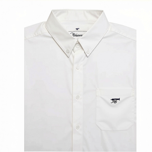 Battery Button Up White